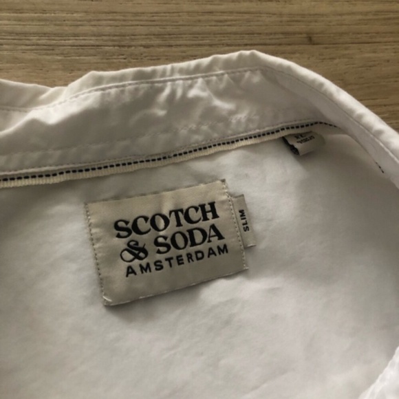 Scotch & Soda Slim Classic White Dress Shirt - Picture 4 of 9
